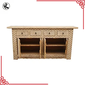 wholesale antique reproduction carved recycled wood furniture