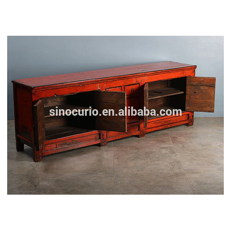 Chinese antique furniture television stand living room new model tv cabinet with showcase