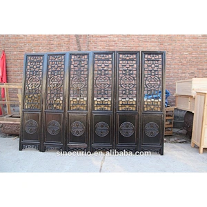 Hotel custom wooden partition room carved divider screen