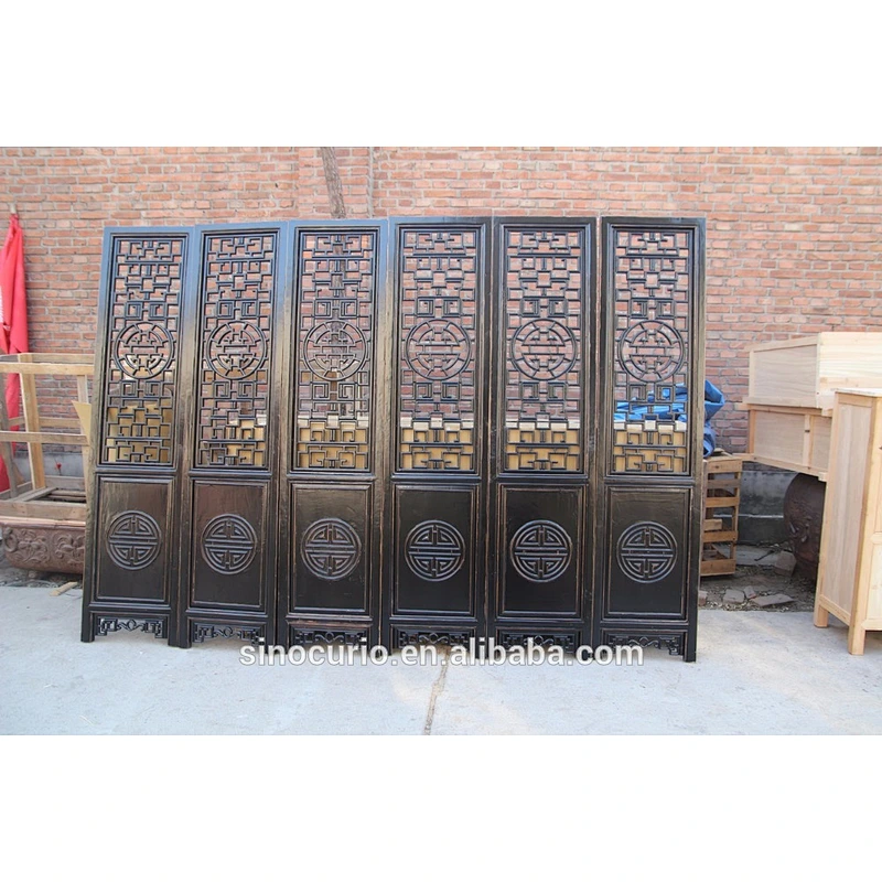 Hotel custom wooden partition room carved divider screen