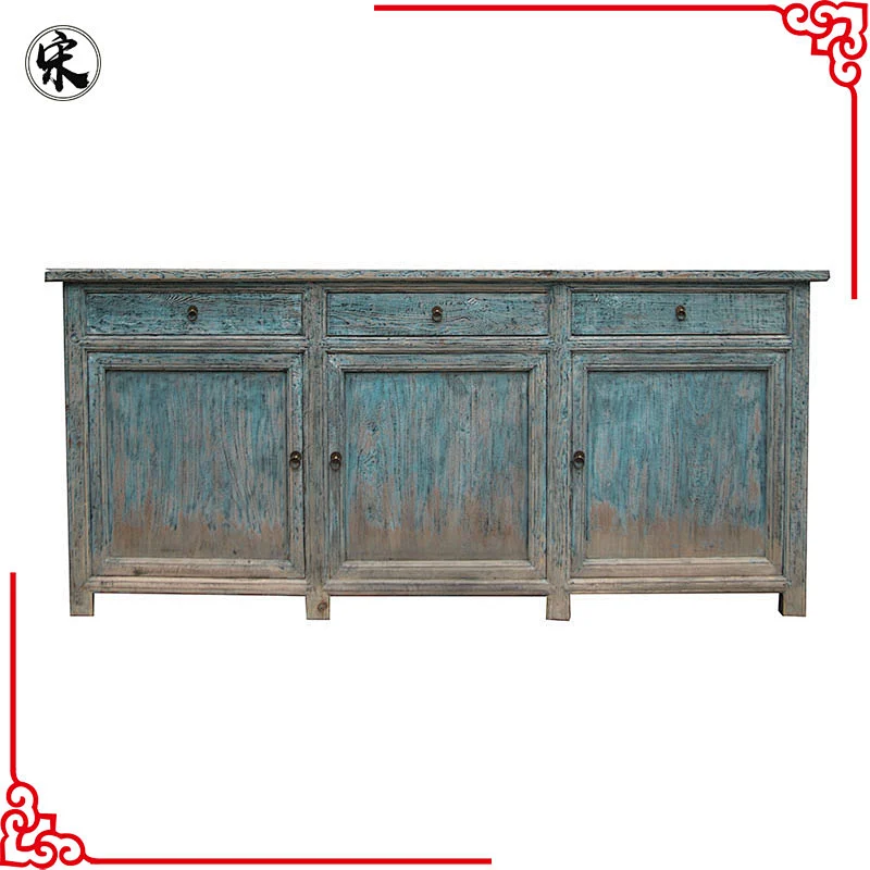 Chinese antique classic distressed sideboard buffet