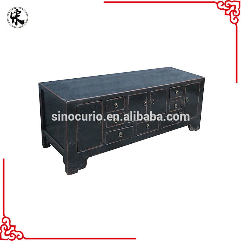 Modern Wooden Black Low Cabinet/ Tv Stand