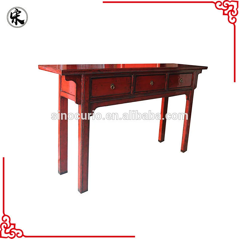Chinese vintage reproduction solid wood furniture-hall console table