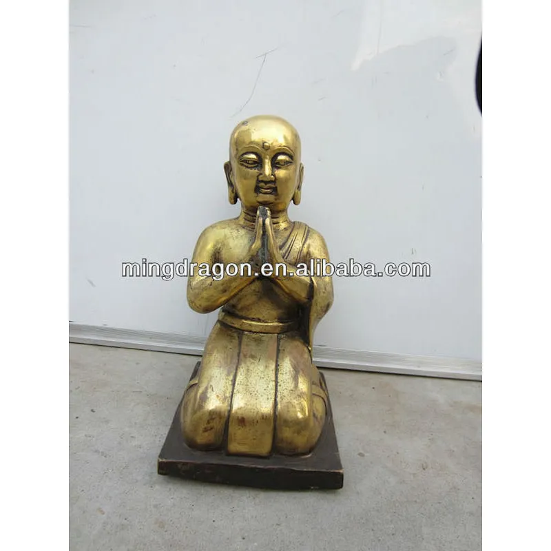 wood laughing buddha statu