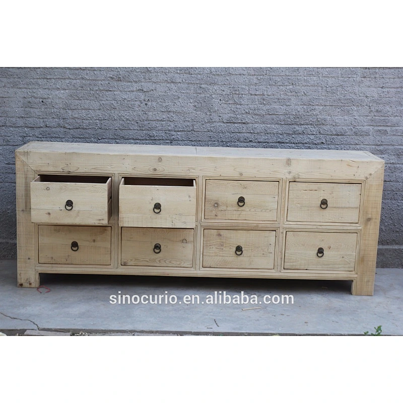 Chinese Dining Room recycle wood sideboard DongBei kitchen Cabinet Chinese natural buffet
