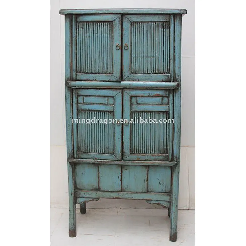 blue bamboo cabinet