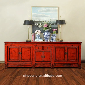 Antique wooden tv cabinet