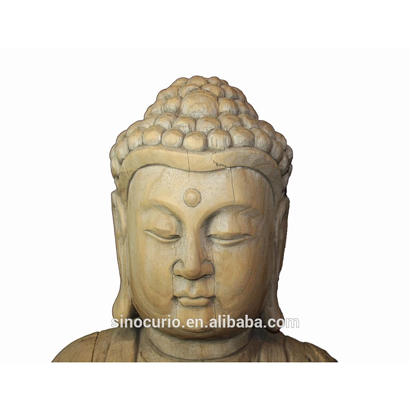 Chinese Antique Old Wooden Buddha Statue