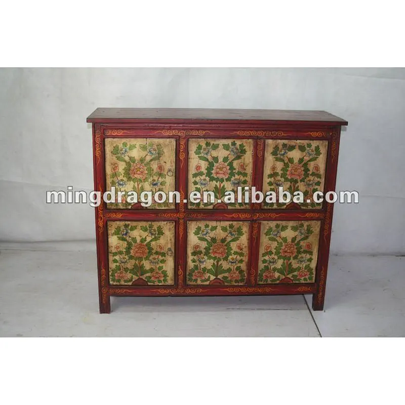Chinese antique Tibet hand-painted painting Sideboard