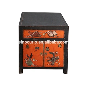 chinese antique sideboard bedroom painted bedside cabinet curio night stands