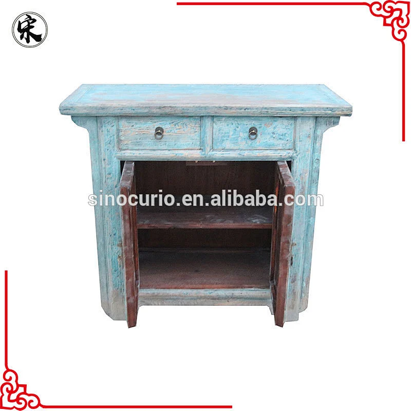 2016 Chinese antique reproduction distressed furniture-shabby chic cabinet beijing
