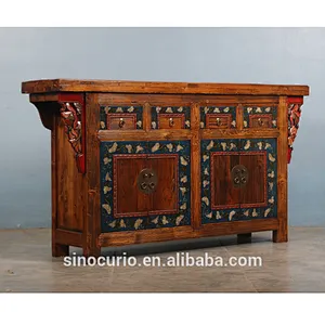 Chinese Antique Wooden Carved Sideboard Buffet