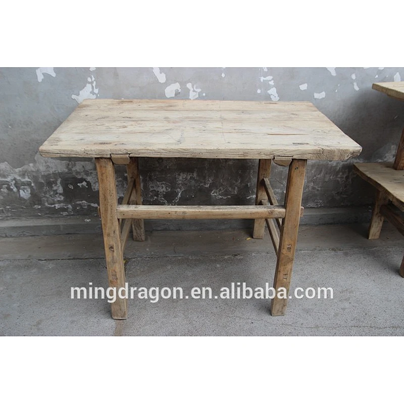 Chinese Antique Recycle Wood Natural Console Table