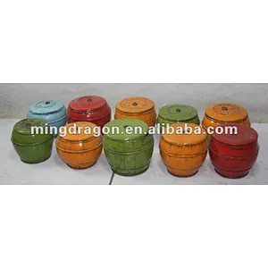 Chinese antique colorful storage box