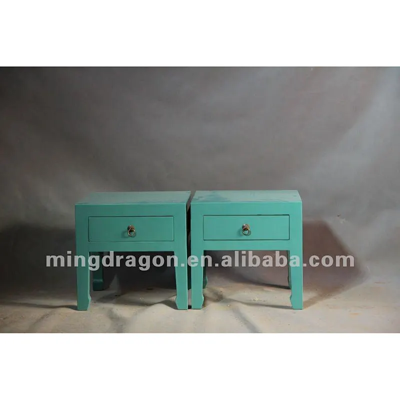 Chinese antique furniture pine wood Beijing yellow/red/blue/black/green color one drawer stool