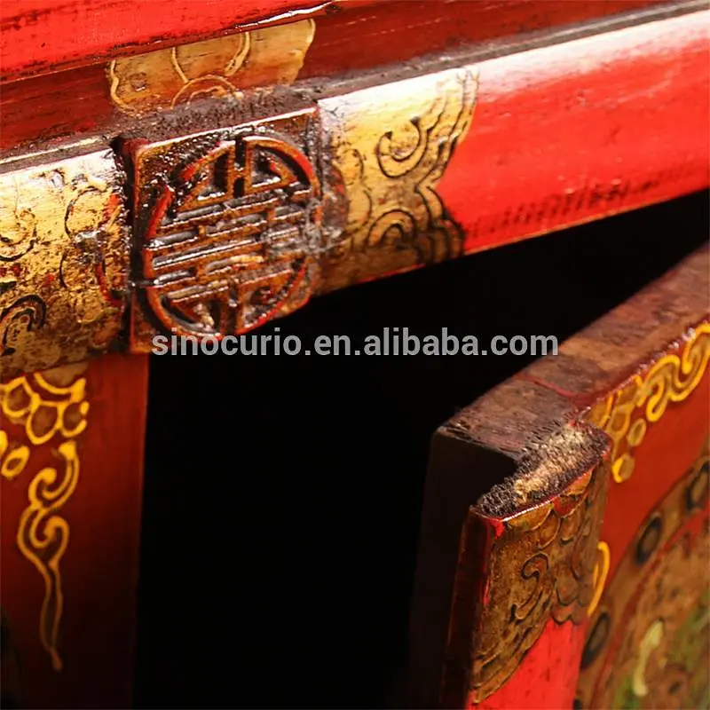 Chinese hand painted furniture antique furniture new tibetan furniture cabinet living room