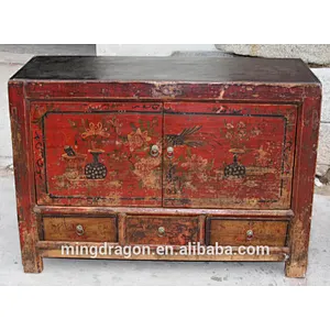 Chinese classical antique hand painting cabinet