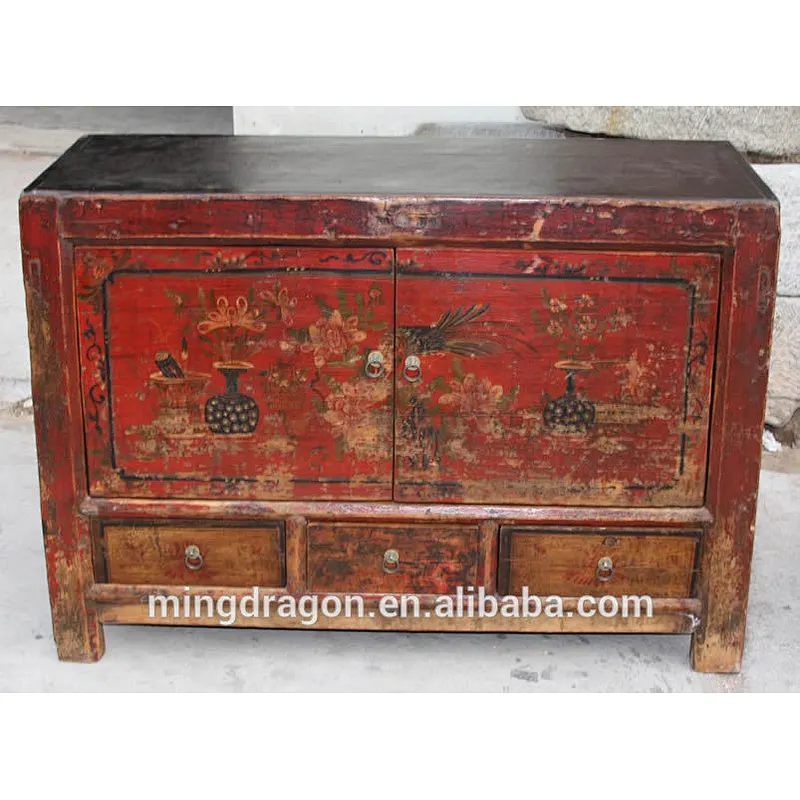 Chinese classical antique hand painting cabinet