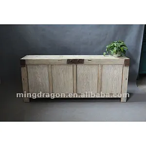 Chinese antique furniture elm wood shanxi white four door bedroom cabinet