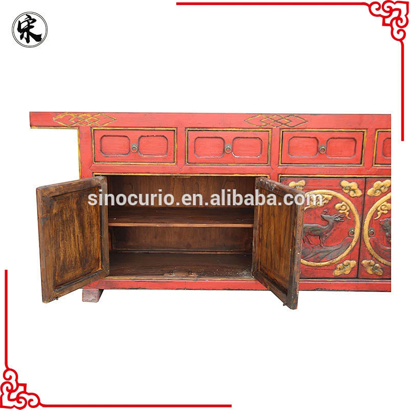 vintage reproduction carving sideboard buffet painted furniture wholesale