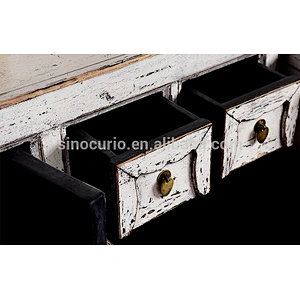 chinese antique style white wooden storage cabinet sideboard