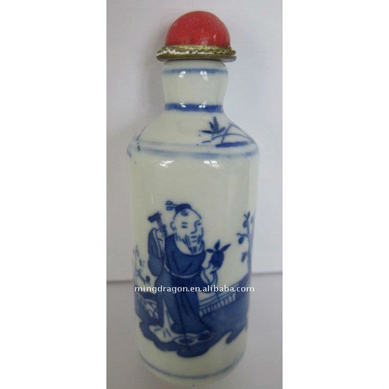 Chinese white and blue porcelain hand painting painted snuff bottle collection