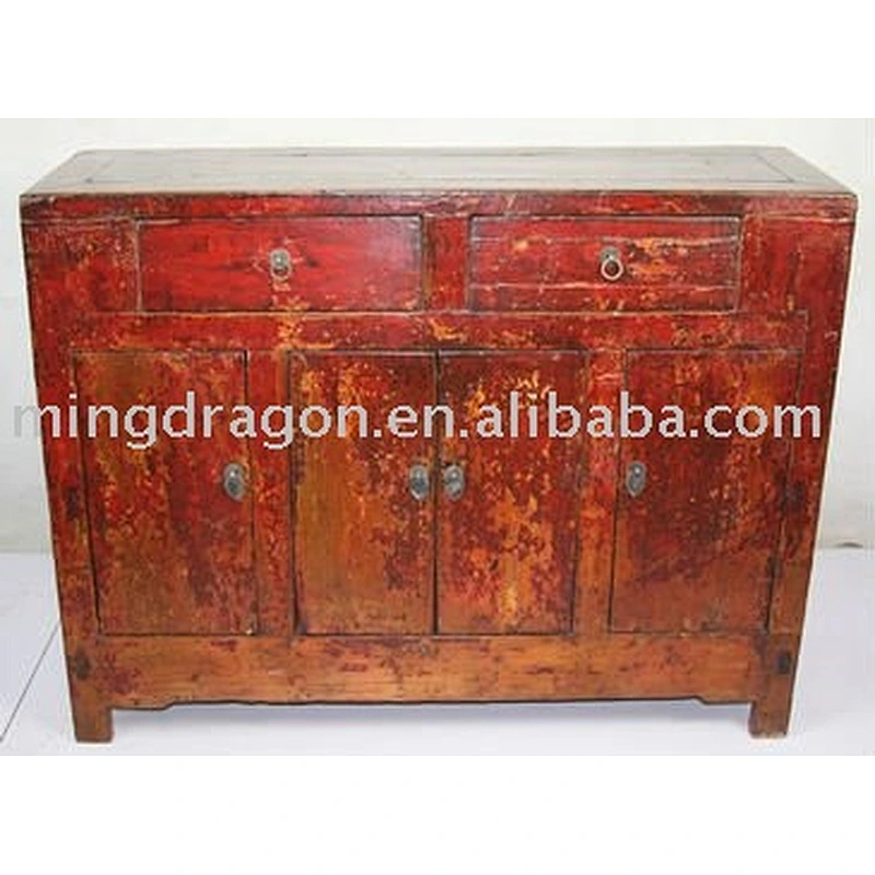 Antique Chinese furniture, Shanxi red distreesed sideboard