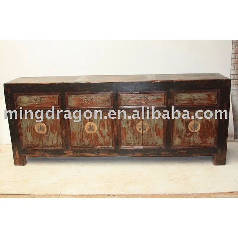 Chinese antique furniture long distressed sideboard