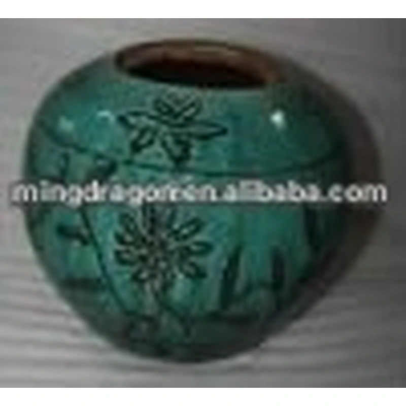 Chinese antique porcelain green jar