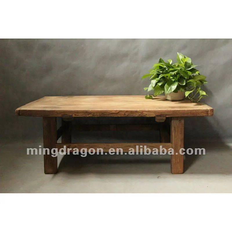 Chinese antique furniture pine recycle wood Shanxi natural wood color coffee table