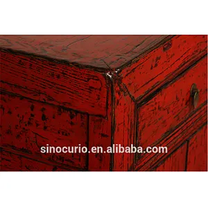 Rustic wood antique furniture sideboard cabinet