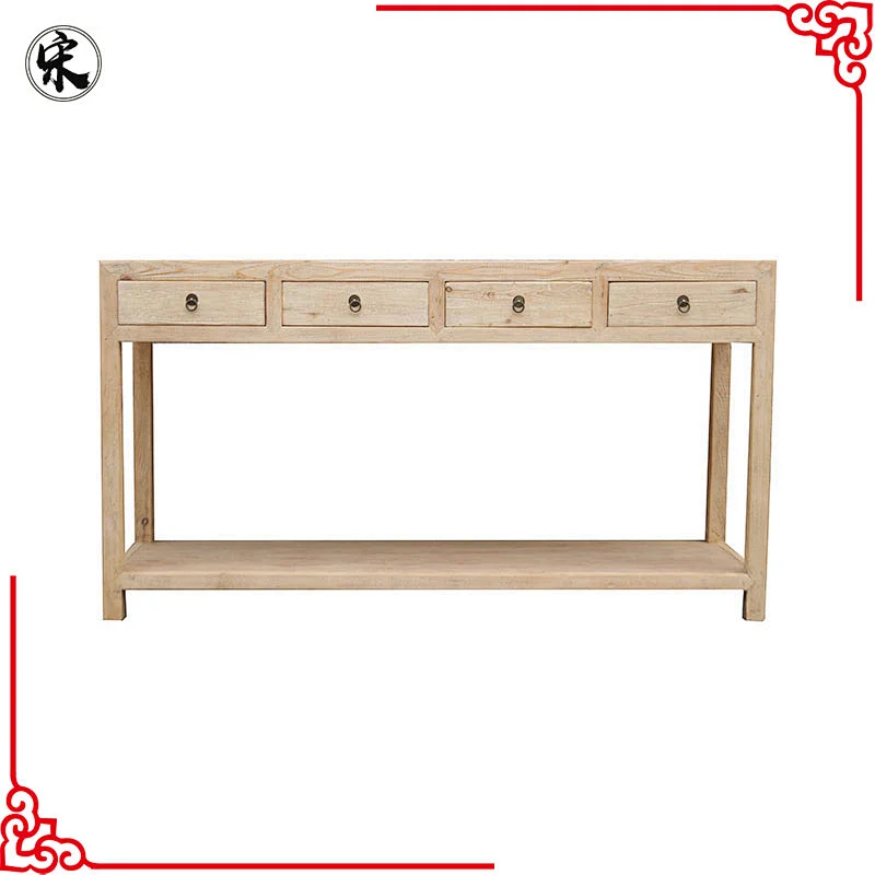 wholesale antique reproduction reclaimed wood console table in Beijing