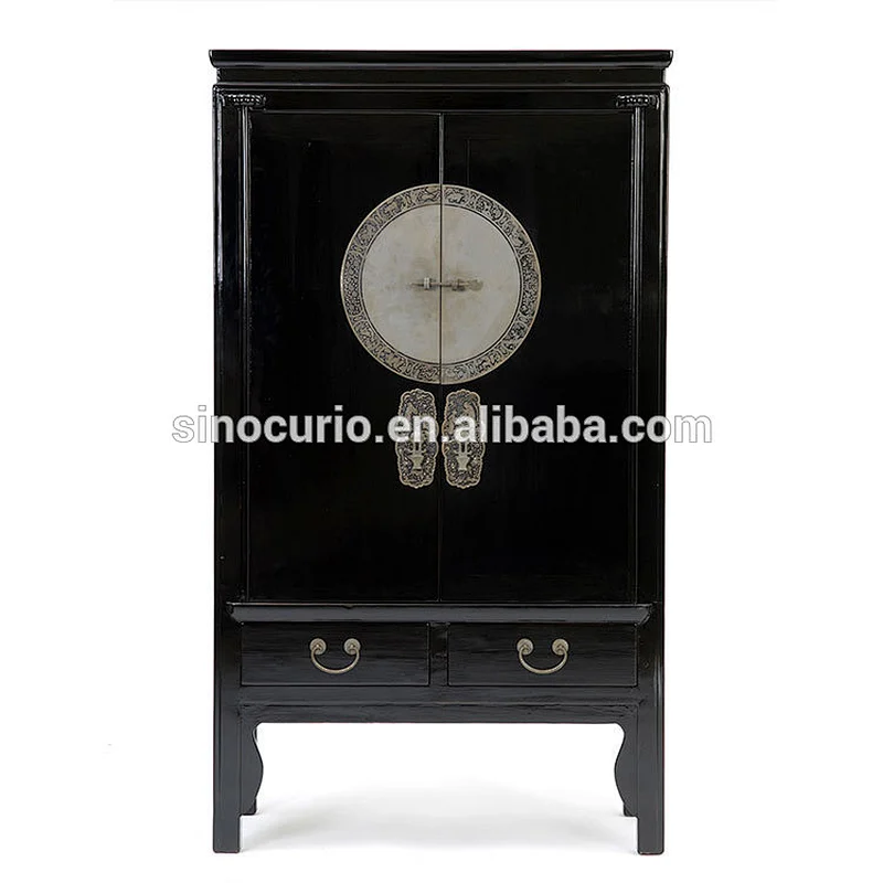 antique reproduction Chinese solid wood wedding cabinet