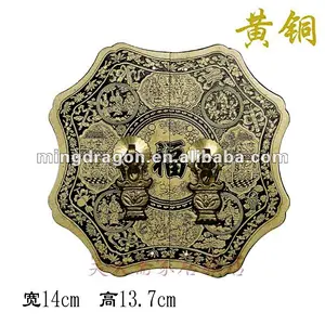 Furniture Brass Hardware Chinese Cabinet Face Plate Door Handle Copper