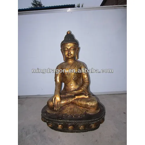 antique wood laughing buddha statu