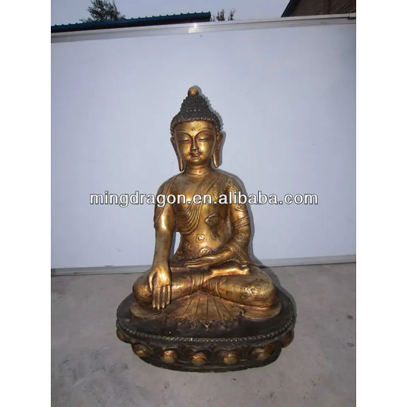 antique wood laughing buddha statu