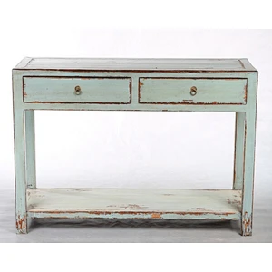 Double Table School Furniture Recycle Solid Wood Natural Desktop Table