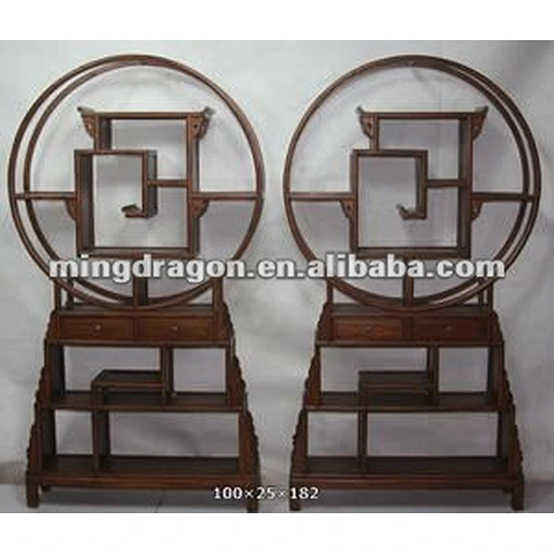 Chinese antique round bookshelf