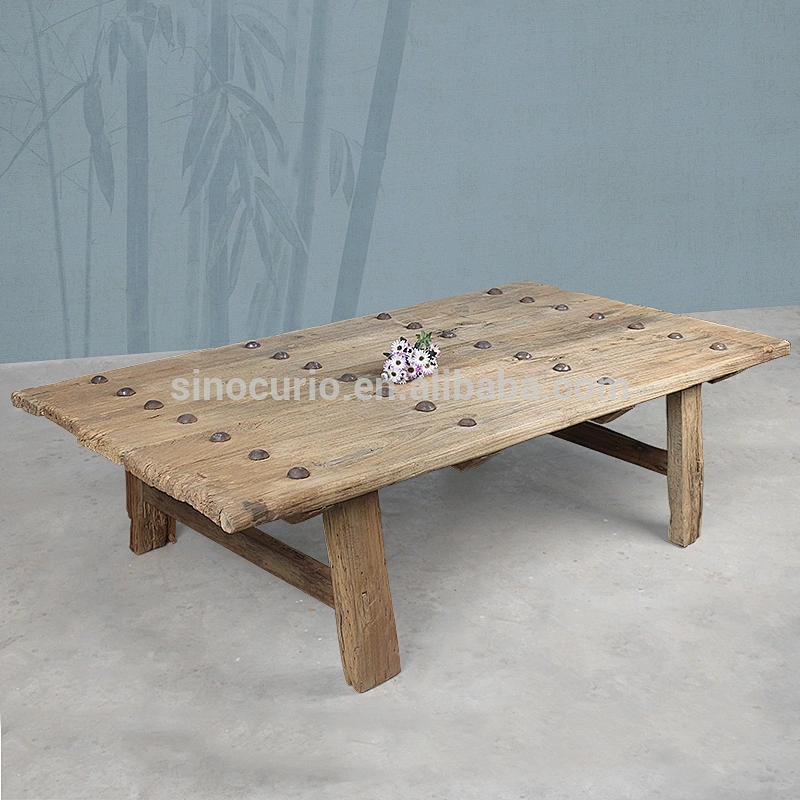 Industrial furniture Antique reclaimed wooden coffee table old door table