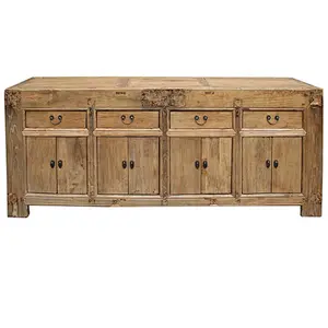 Antique recycled inlaid wood Furniture collected natural sideboard
