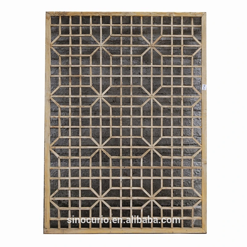 chinese antique wood carved old screen and windows