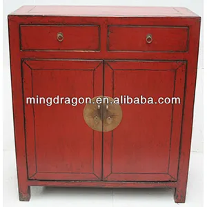 Chinese antique two drawer two door wedding cabinet
