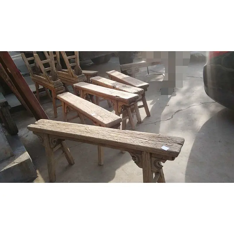 Rustic old natural reclaimed wood bench for wholesale