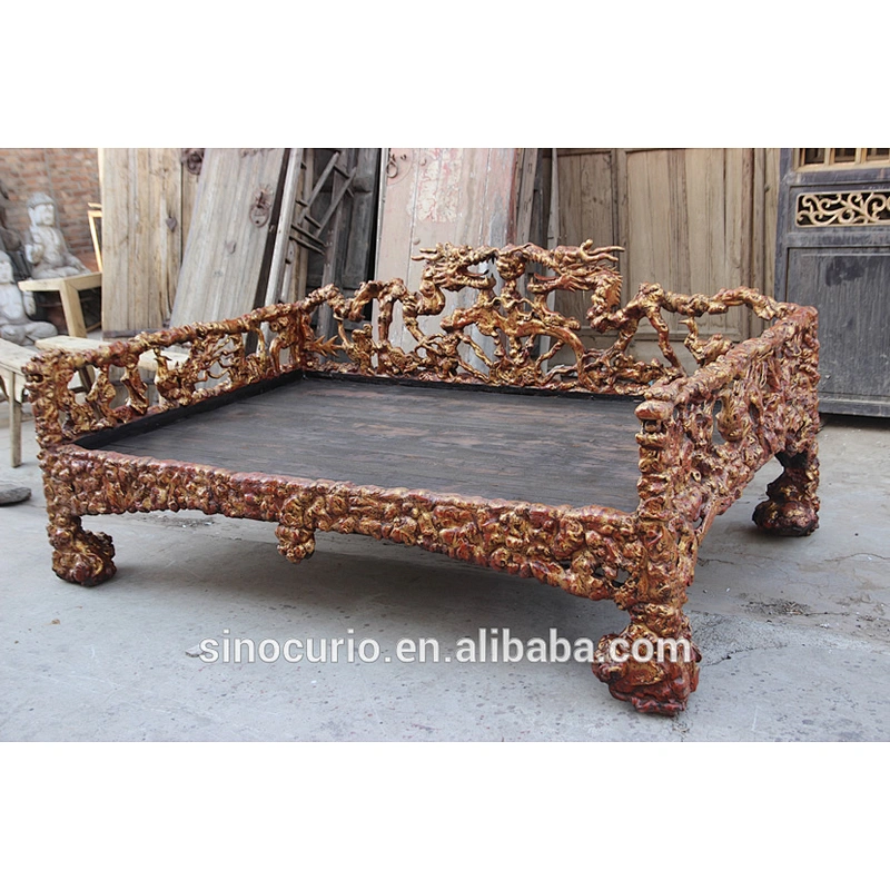 Chinese Antique hand carved classic solid wooden beds