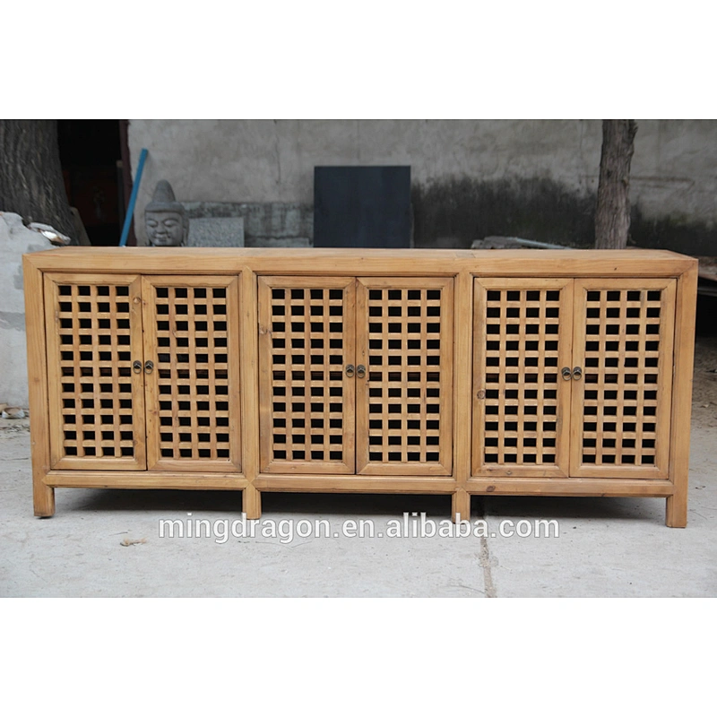 Antique natural solid wood furniture antique living room cabinet