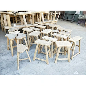 Antique rustic natural recycled workers stools for wholesale Shandong