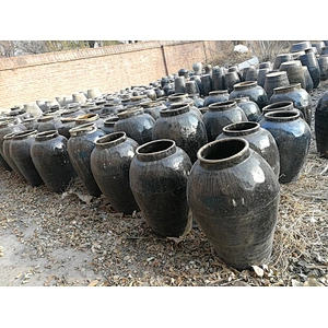 wholesale black glazed home and garden decoration black ceramic pot