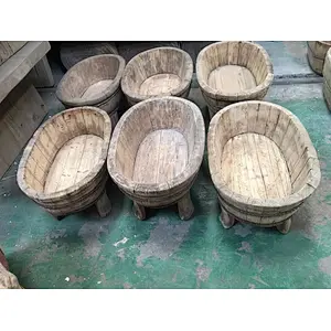 Antique Chinese recycled wood vintage basin