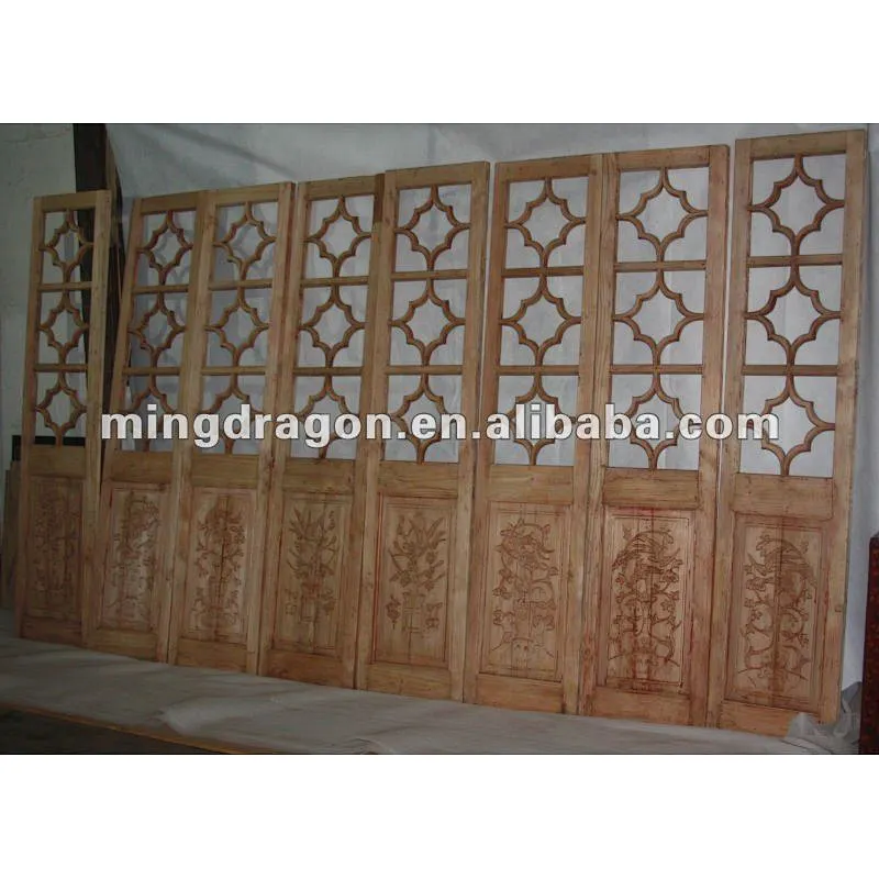 Antique wooden carving natural screen
