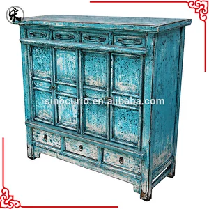 antique chinese reproduction living room recycled solid wooden glossy cabinet